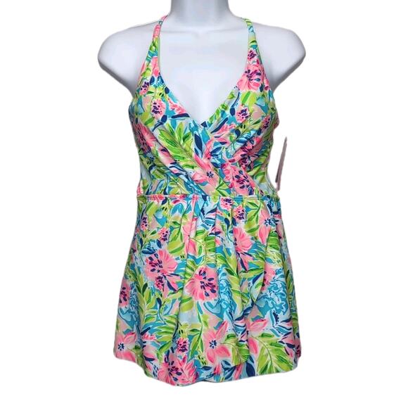 Stella Parker Swim Dress Swimsuit Size S Multicolor Tummy Toner NEW NWT msrp $98 - Picture 1 of 12